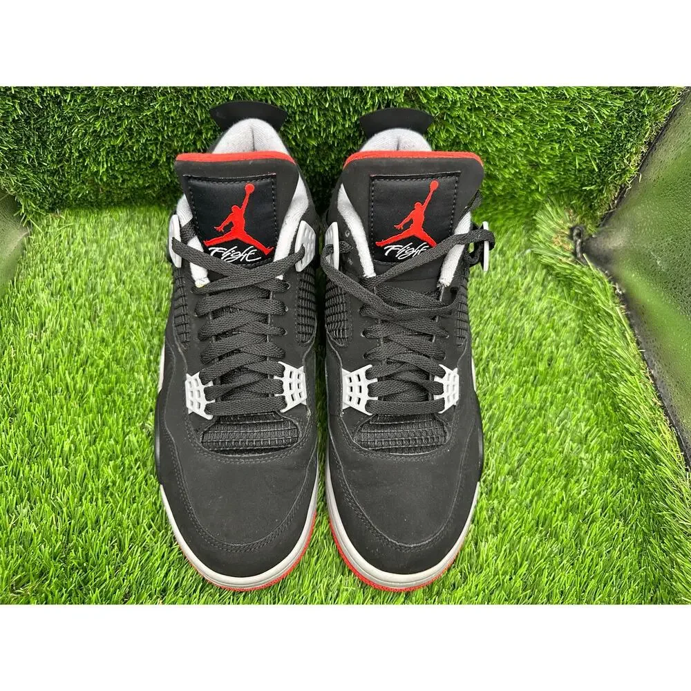 Nike Air Jordan 4 Retro OG 308497-060 Athletic Sneaker Men's 9 Black Nubuck Gym